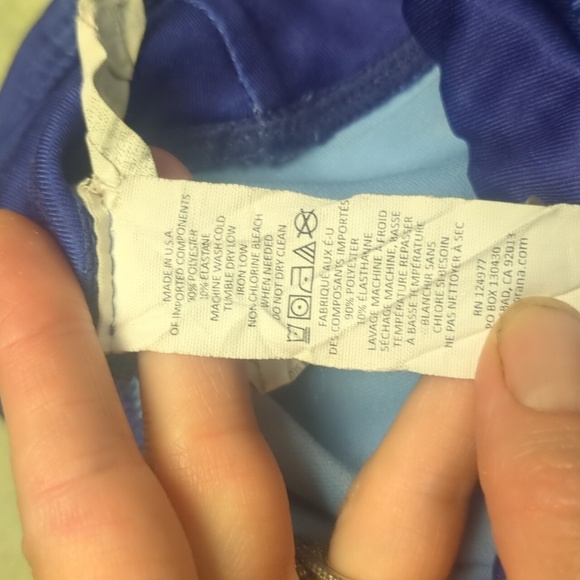 Prana Purple Ombre/Water Color Print High Waist Ankle Leggings/Running Tights - Picture 4 of 4